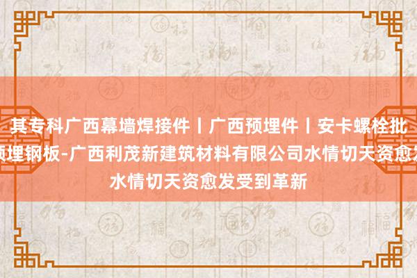 其专科广西幕墙焊接件丨广西预埋件丨安卡螺栓批发丨幕墙预埋钢板-广西利茂新建筑材料有限公司水情切天资愈发受到革新